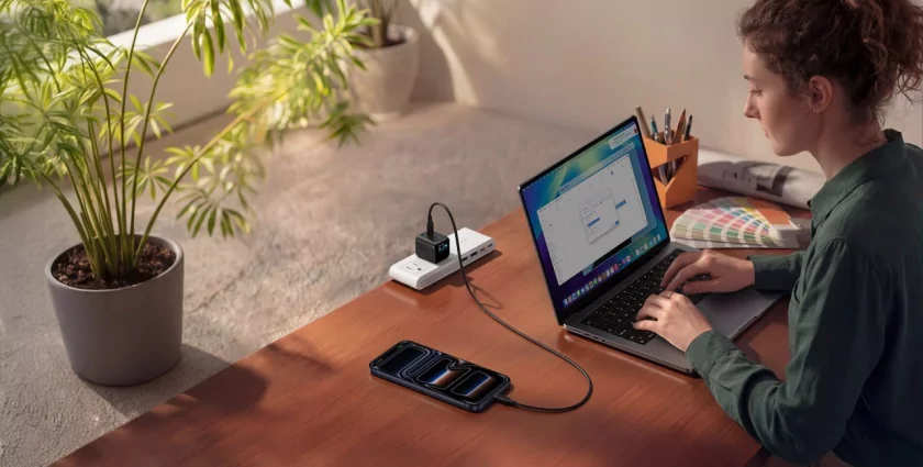 Зарядка Anker Nano Charger 45 Вт с GaN и дисплеем помещается в карман и бережёт батарею ночью