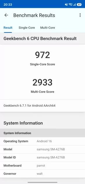 Работа над ошибками удалась: обзор Galaxy A27 5G — обошел даже старшую модель — Производительность и тесты. 2
