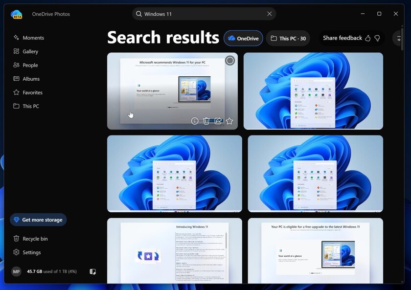 Microsoft незаметно устанавливает приложение OneDrive Photos в Windows 11, и оно ищет лица на пользовательских фото
