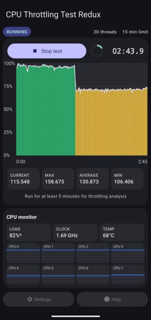 Вышло новое приложение для проверки троттлинга процессоров — CPU Throttling Test Redux