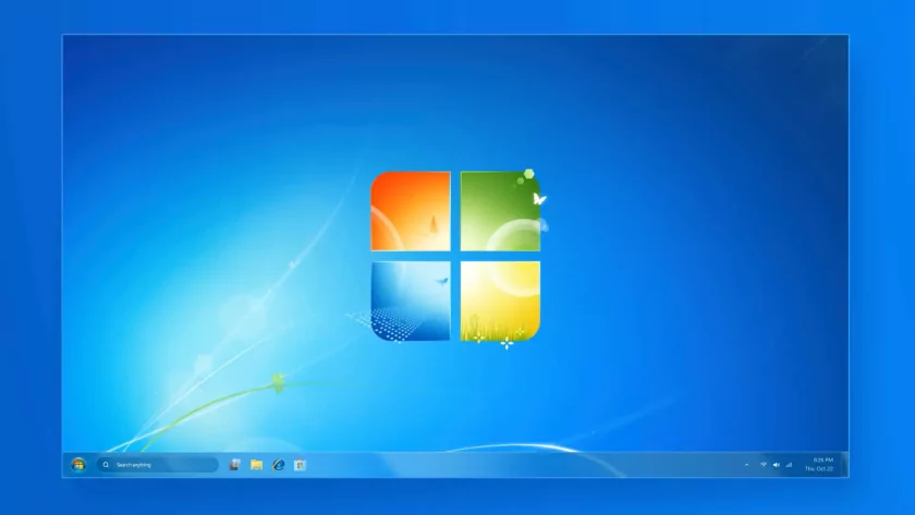 В сети показали концепт Windows 7 Remastered с элементами Fluent Design и ИИ-поиском