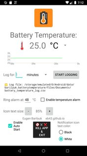 BatteryTemperatureDisplay 1.4. Скриншот 1