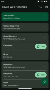 WiFi Password Manager 1.20. Скриншот 1
