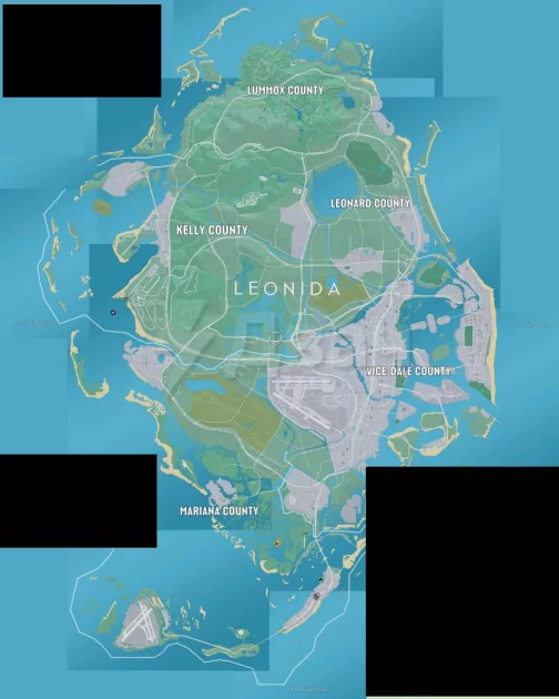 В сети появилась полная карта мира GTA 6