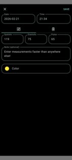 Blood pressure app 1.8.15. Скриншот 1