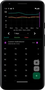 Blood pressure app 1.8.15. Скриншот 8