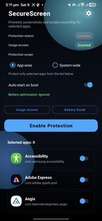 SecureScreen 1.2.0. Скриншот 1