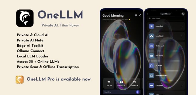 OneLLM – Private & Online LLM 2.2.3. Скриншот 1