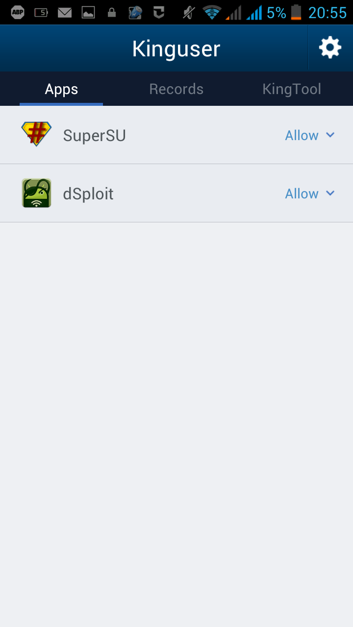 dSploit не работает но права рут есть. Скриншот 3