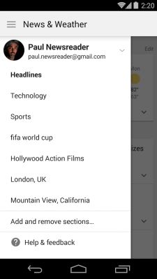 Сервис Google Новости и погода получил масштабное обновление