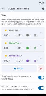 Cuppa – Чайный таймер 2.15.0. Скриншот 13