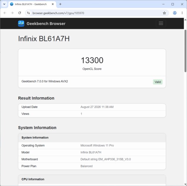 Недорогой ноутбук с приличной автономностью и крупным экраном: обзор Infinix XBOOK B16 — Производительность и тесты. 4
