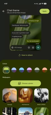 В Google Messages появились персональные темы — можно менять фон и оформление каждого чата