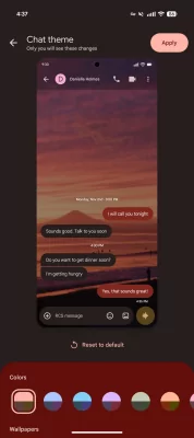 В Google Messages появились персональные темы — можно менять фон и оформление каждого чата
