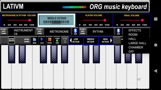ORG Music Keyboard Simulator 1.1.2. Скриншот 5