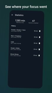 Ambio: Таймер & Звуки Фокуса 2.1.1. Скриншот 4