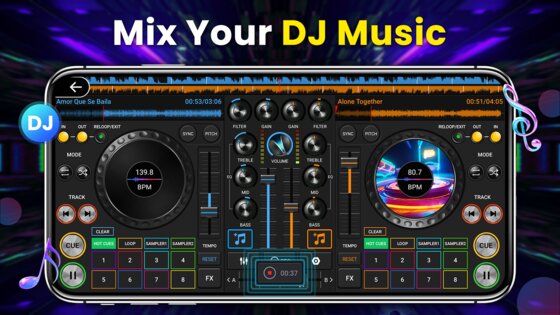 DJ Музыкальный микшер-3D плеер 2.0.7. Скриншот 15