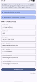 SMS2Email 1.1.35. Скриншот 2