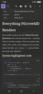 PilcrowMD 1.0.9. Скриншот 1