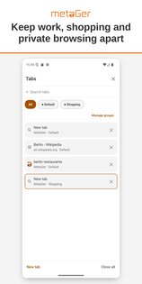 MetaGer: Search & Browser 6.22.2. Скриншот 2