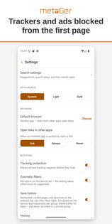 MetaGer: Search & Browser 6.22.2. Скриншот 5