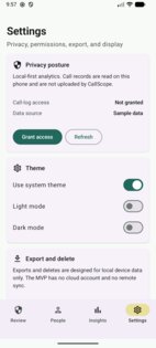 CallScope 0.1.0. Скриншот 4