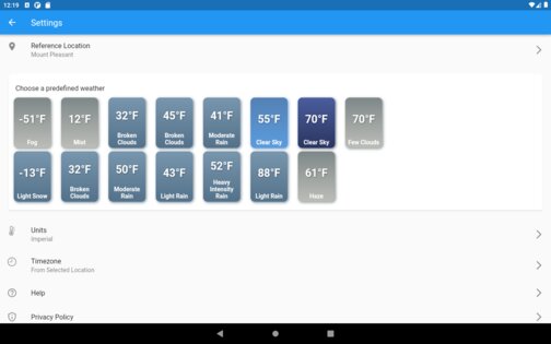 Fake Weather 1.3.1. Скриншот 13