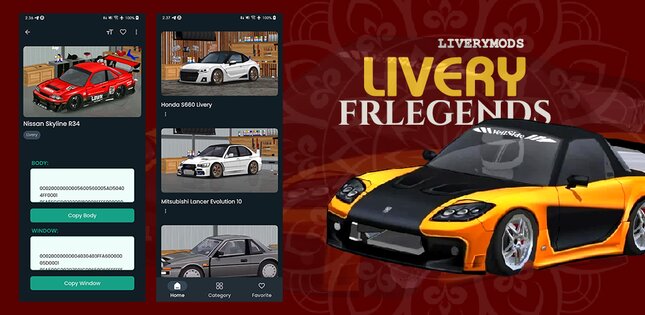 Skin FR Legends Livery Mod 2.0. Скриншот 1