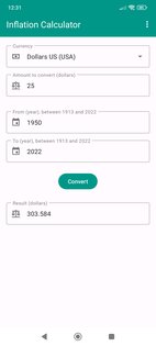 Inflation Calculator 2.19. Скриншот 1