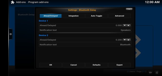 Bluetooth Delay for Kodi 1.4.0. Скриншот 1