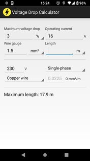 Voltage Drop Calculator 1.0.0. Скриншот 3