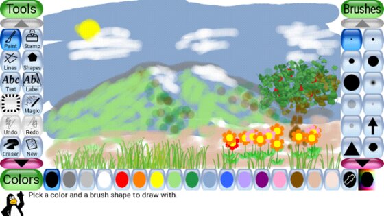 Tux Paint 0.9.35. Скриншот 1