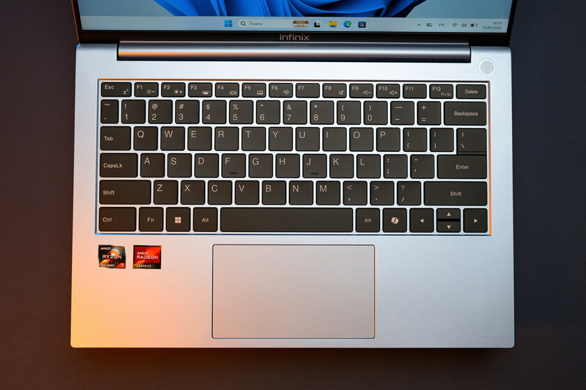 14 дюймов, градиент и адекватная цена: обзор Infinix XBOOK B14 — Клавиатура и тачпад. 4