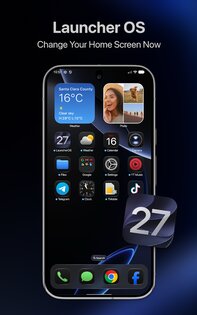 Launcher OS 27: Liquid Glass 1.2.7. Скриншот 9