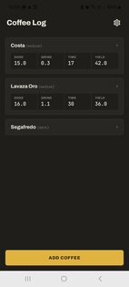 Coffee Log 1.1.0. Скриншот 1