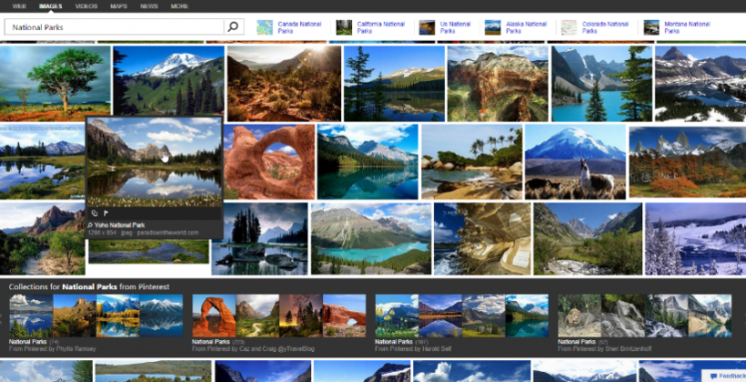 Улучшен поиск картинок от Bing