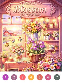 Blossom Color By Number 1.0.9. Скриншот 13