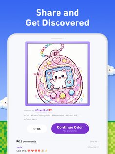 Pop Pixel – раскраска по номерам 1.3.5. Скриншот 21