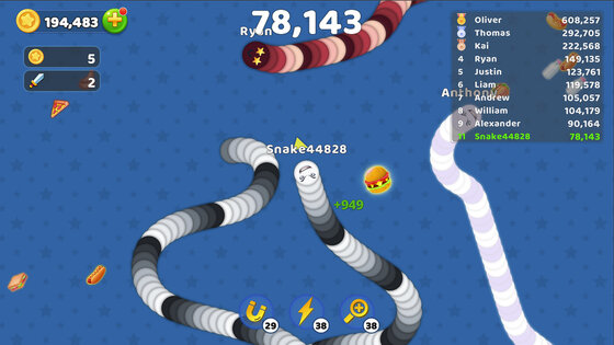 Голодная Snake.io – Червячная Зона 1.0.2. Скриншот 4