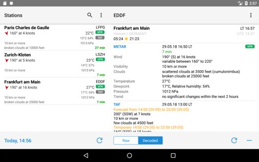 AeroWeather 1.10.10. Скриншот 9