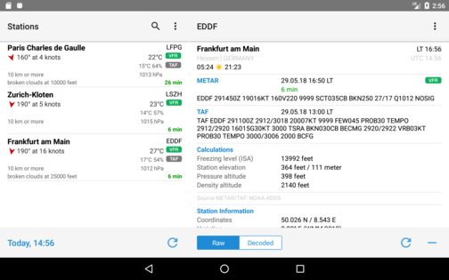 AeroWeather 1.10.10. Скриншот 10