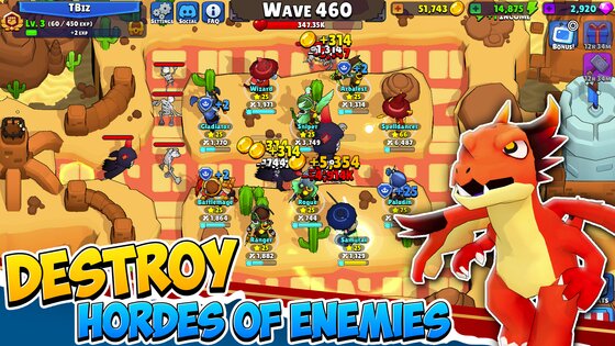 Idle Hero TD Tower Defense RPG 17.01. Скриншот 15