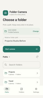 Folder Camera 1.0.1. Скриншот 1