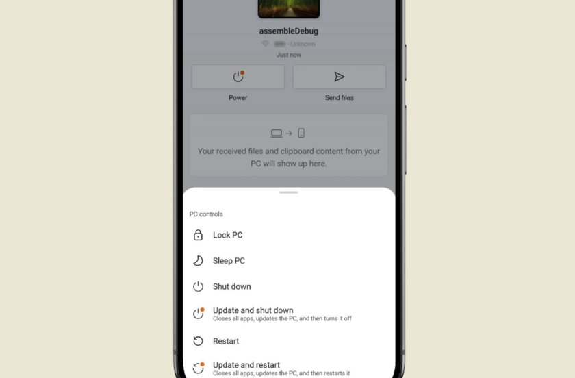 Android-смартфон научился выключать и перезагружать ПК — пока в бете