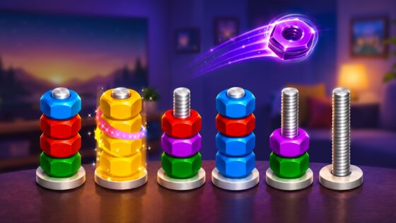 Nut Sort Puzzle Games 1.0.22. Скриншот 1