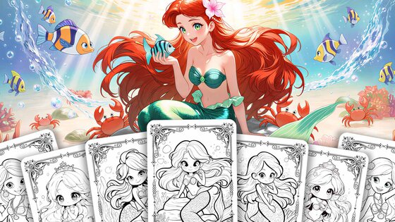 Игра pаскраски для русалки 2.2601. Скриншот 8