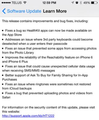 Apple отзывает обновление iOS 8.0.1 из-за новых багов