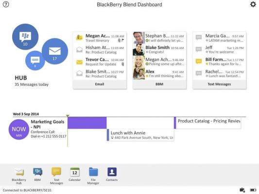 BlackBerry Blend — кроссплатформенный сервис для синхронизации данных со смартфона
