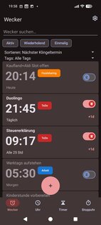 AlarmClock Deluxe (Wecker, Uhr, Timer, Stoppuhr) 2026.08.001. Скриншот 17