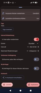 AlarmClock Deluxe (Wecker, Uhr, Timer, Stoppuhr) 2026.08.001. Скриншот 22